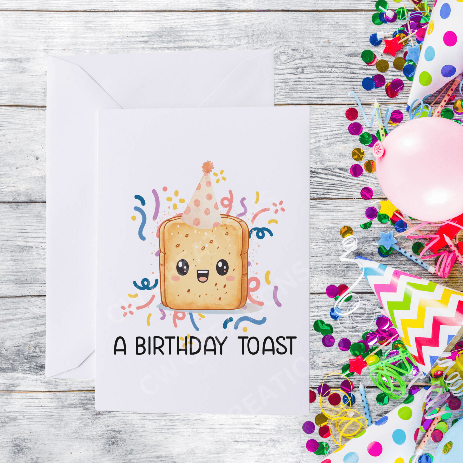 A Birthday Toast - Birthday Card - CWcreations