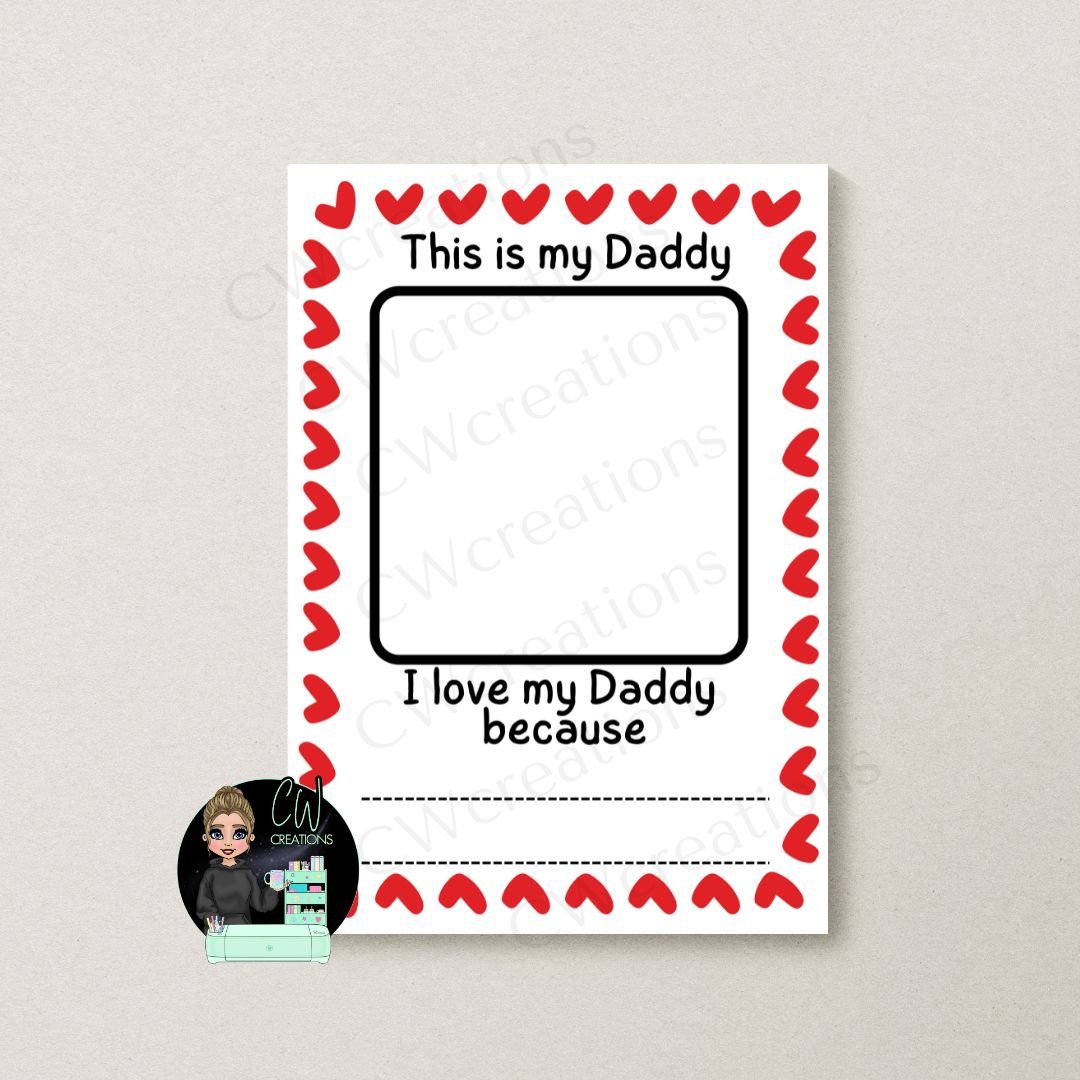 All About My Daddy Printable - CWcreations