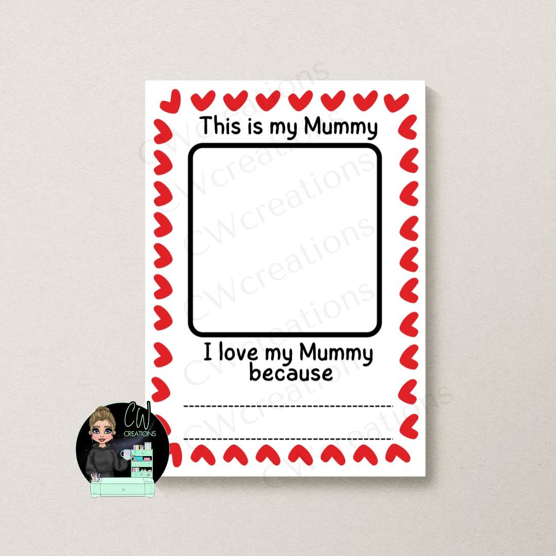 All About My Mummy Printable - CWcreations