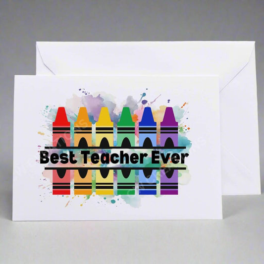 Best Teacher Ever Card - CWcreations