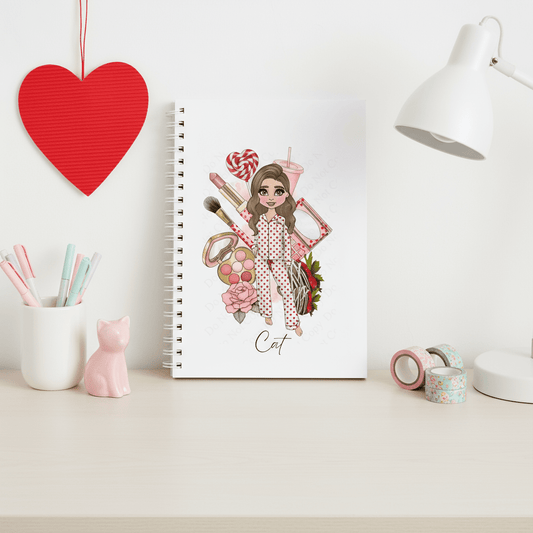 Doll Personalised Notebook - Custom Stationery Gift - CWcreations