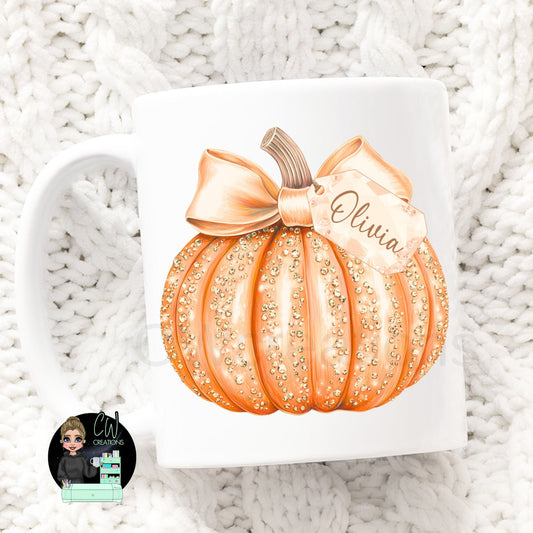 Elegant Pumpkin Mug - CWcreations