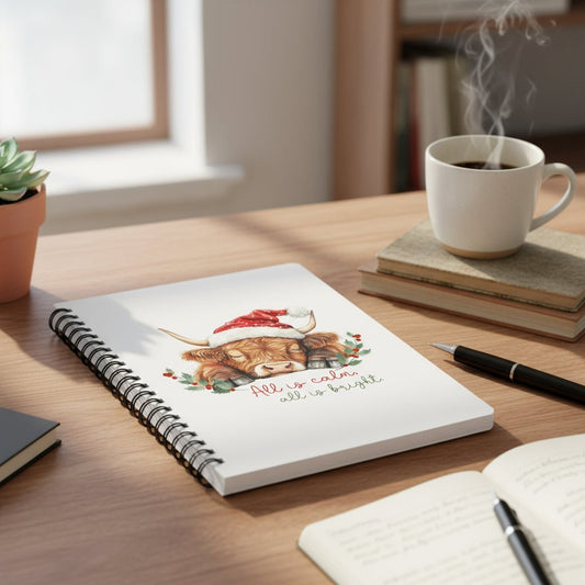 Highland Cow Christmas Notebook - CWcreations