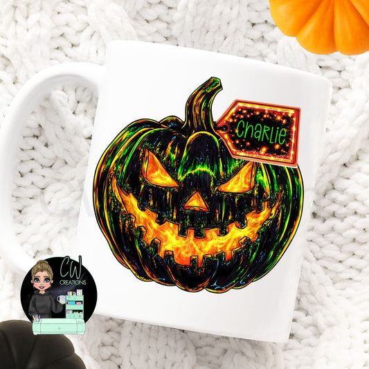 Neon Pumpkin Mug - CWcreations