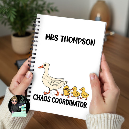 Personalised Chaos Coordinator Notebook - CWcreations