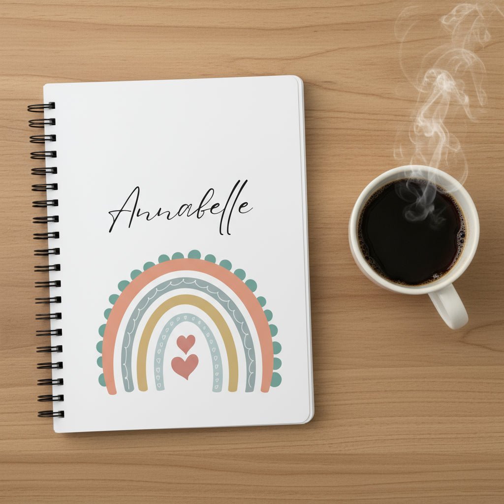 Personalised Rainbow Notebook - CWcreations