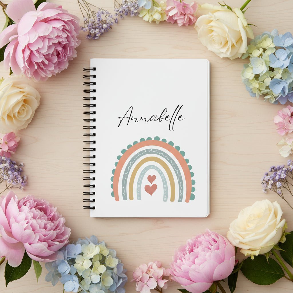 Personalised Rainbow Notebook - CWcreations