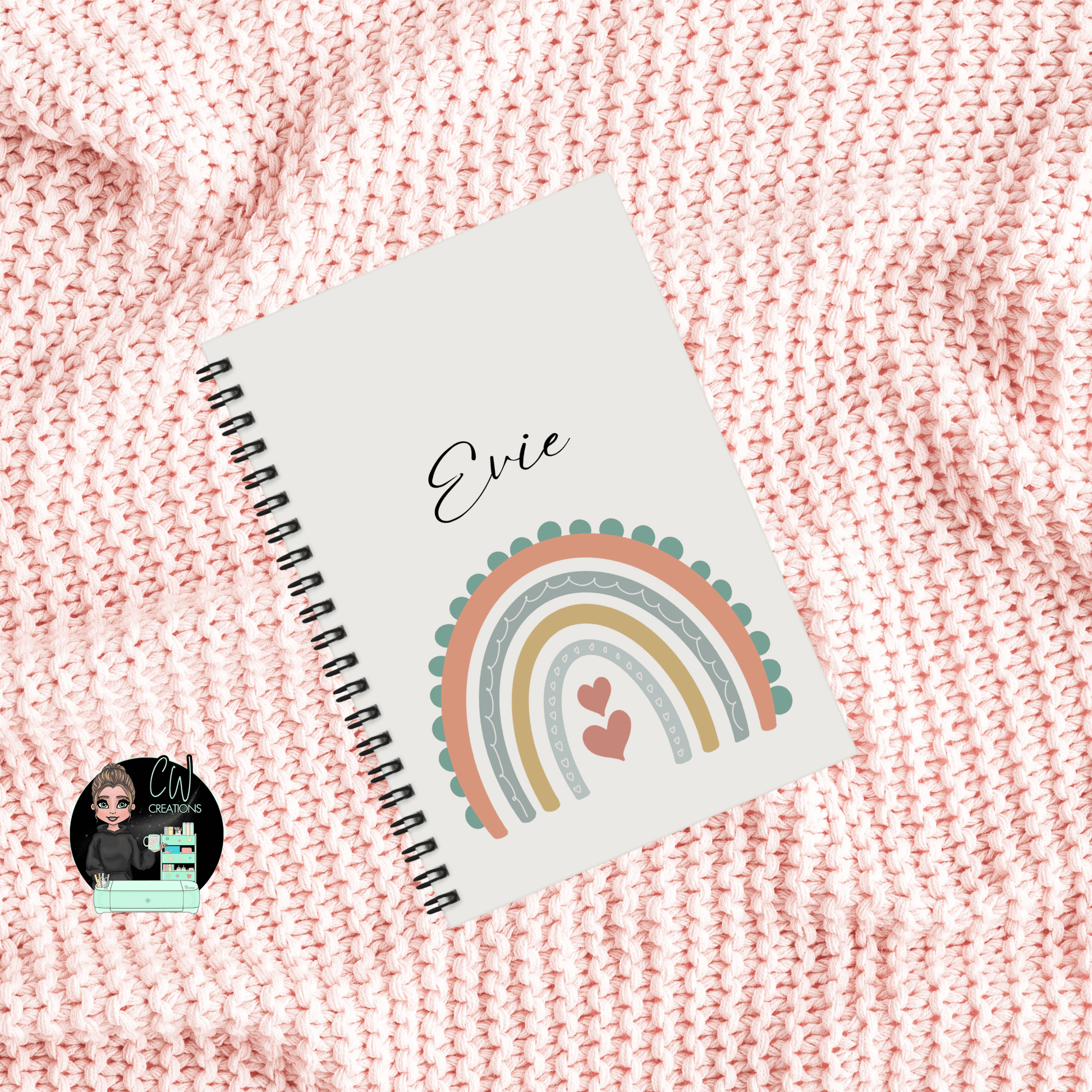 Personalised Rainbow Notebook - CWcreations