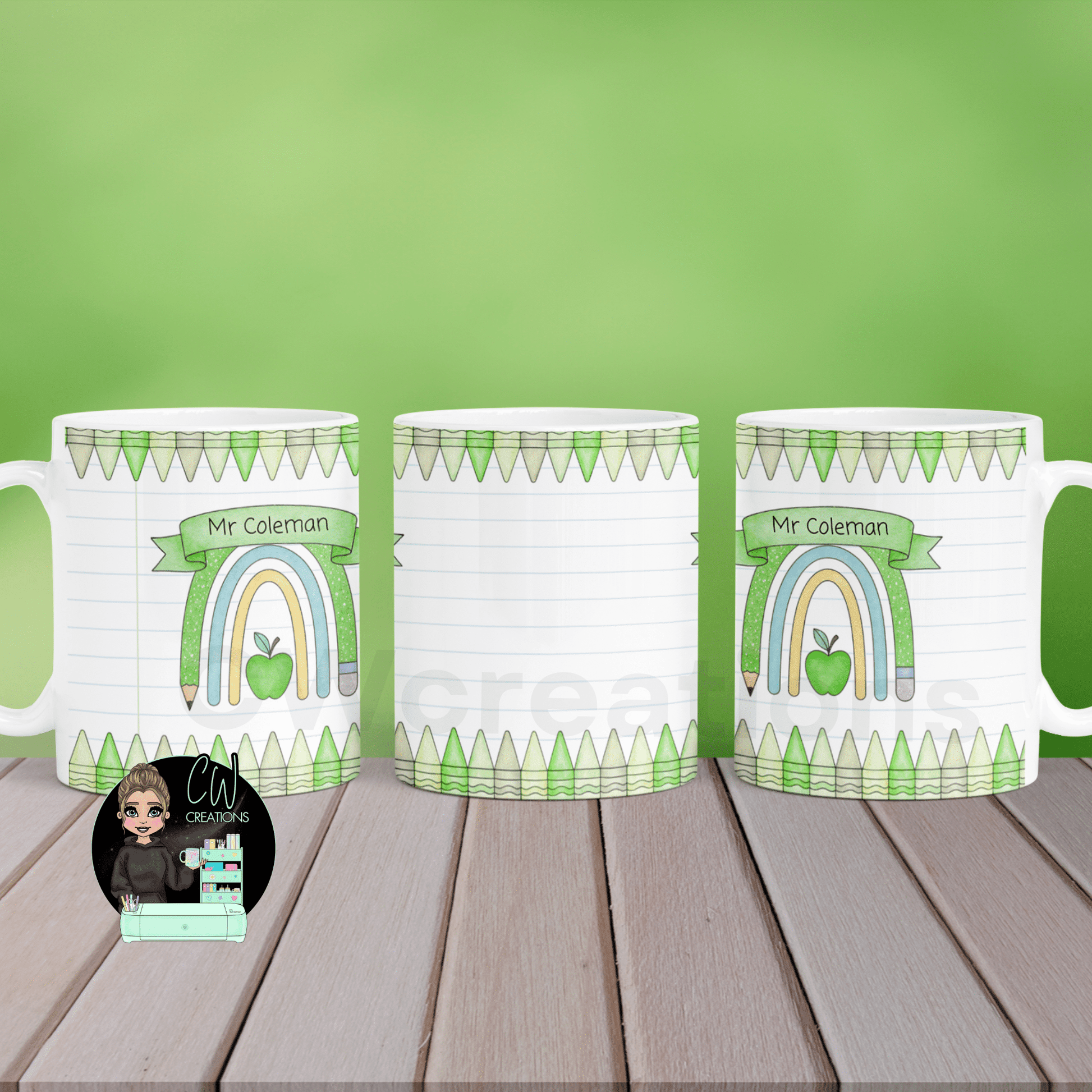 Personalised Teacher Mug & Coaster Set - CWcreations