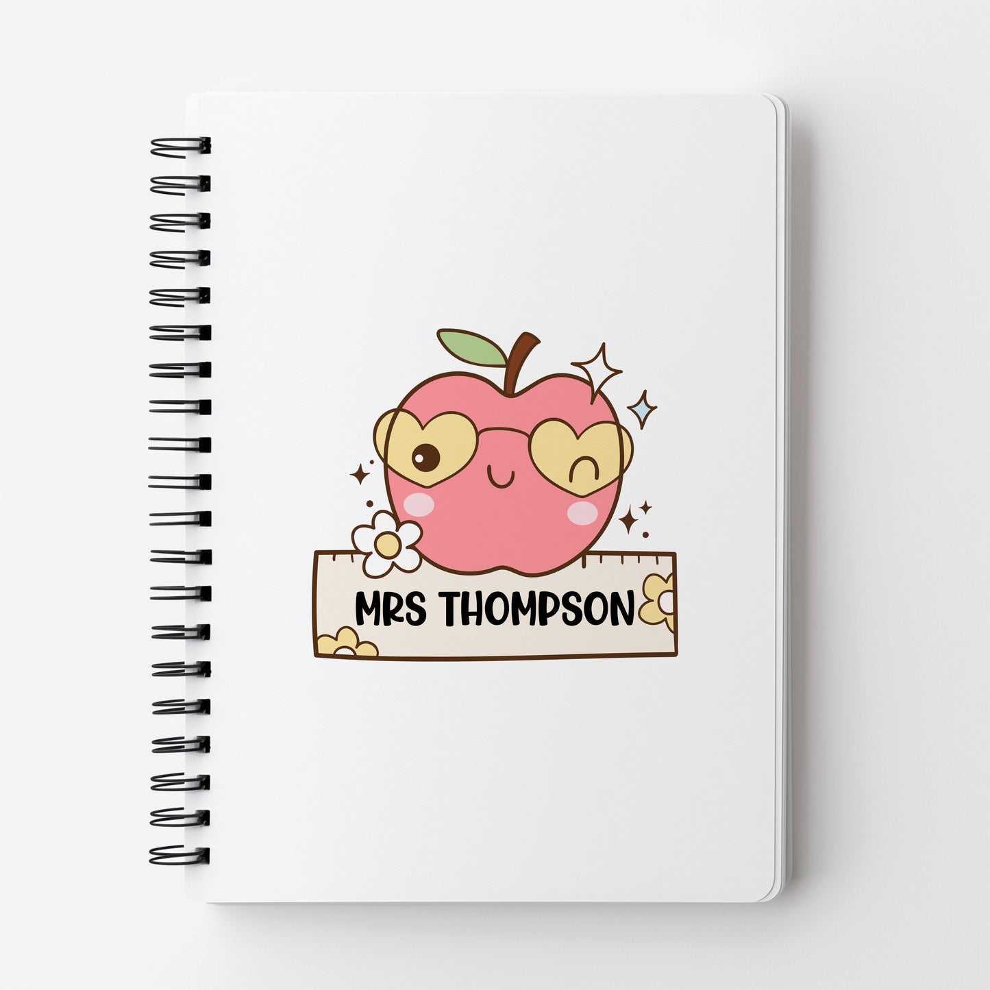 Teacher Apple Notebook | Personalized A5 Journal - Cool Teacher Edition - CWcreations