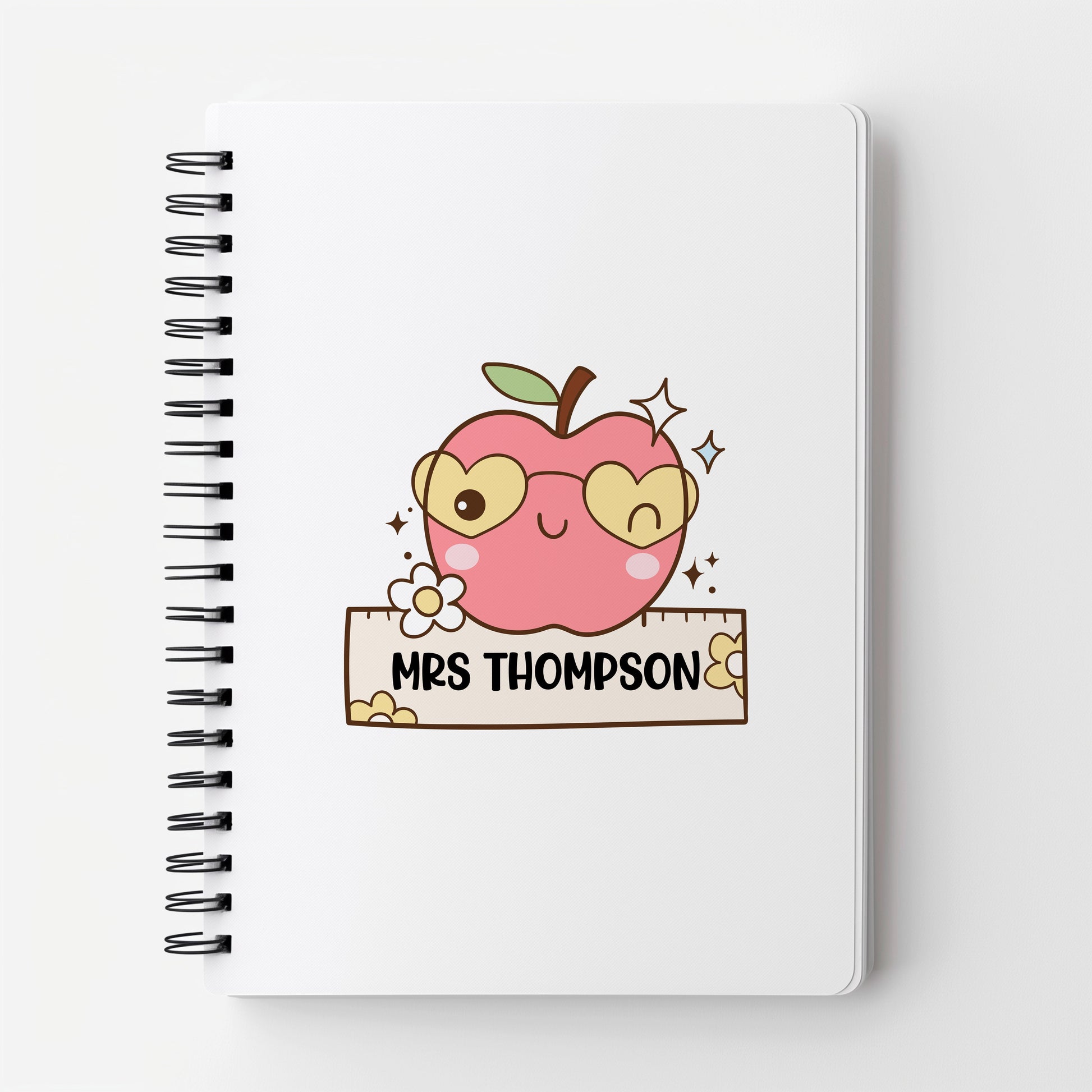 Teacher Apple Notebook | Personalized A5 Journal - Cool Teacher Edition - CWcreations