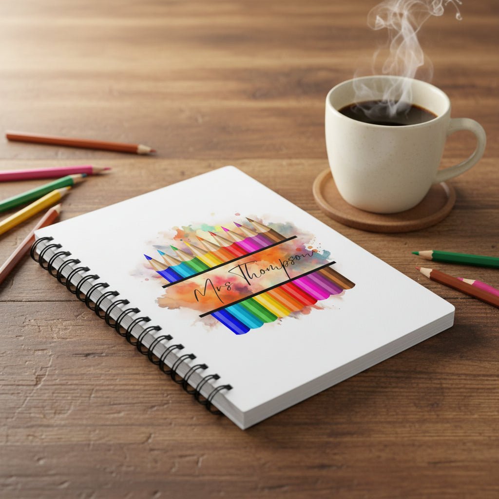 Personalised Teacher Pencils Notebook/Journal - CWcreations