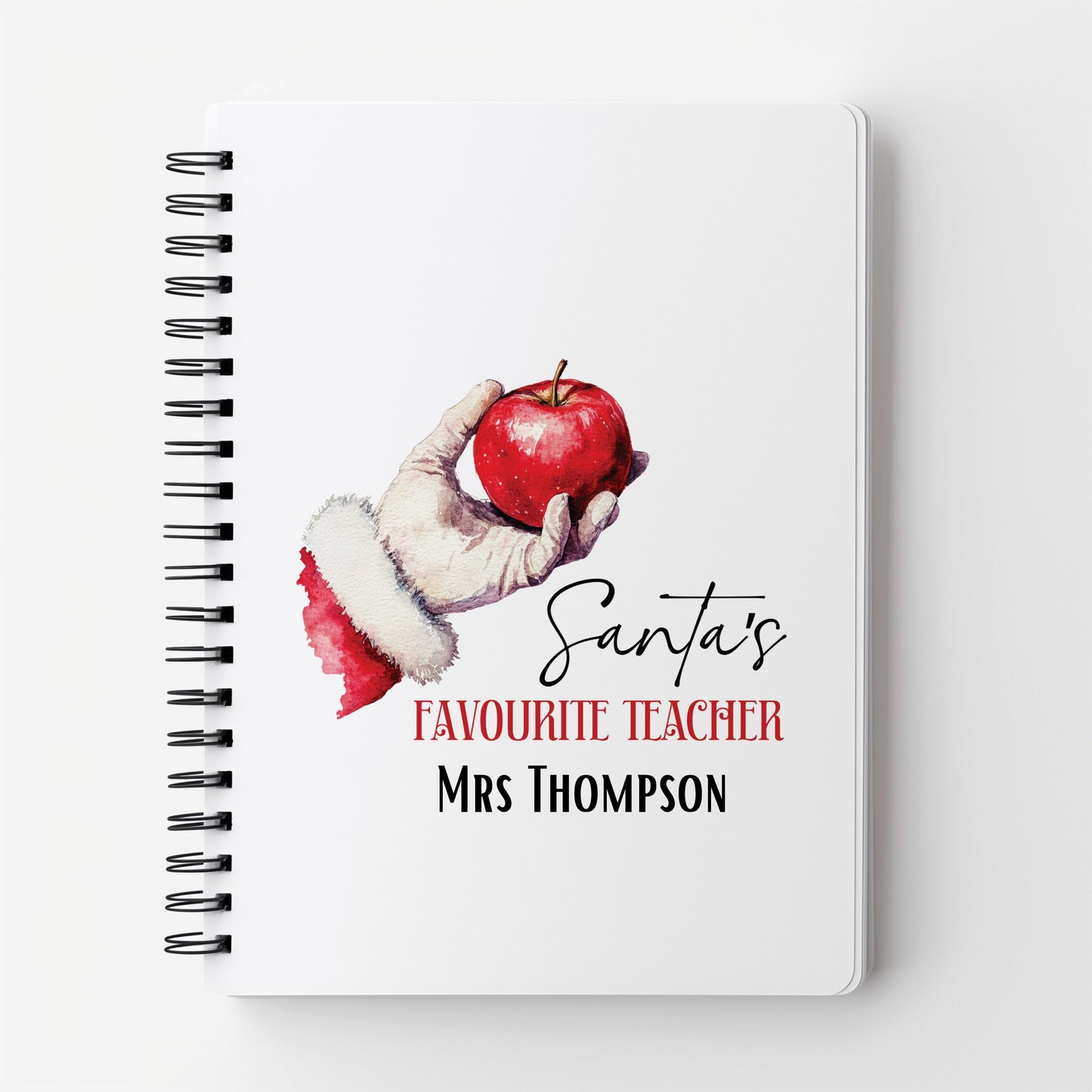 Santa's Favourite Teacher Christmas Notebook - CWcreations