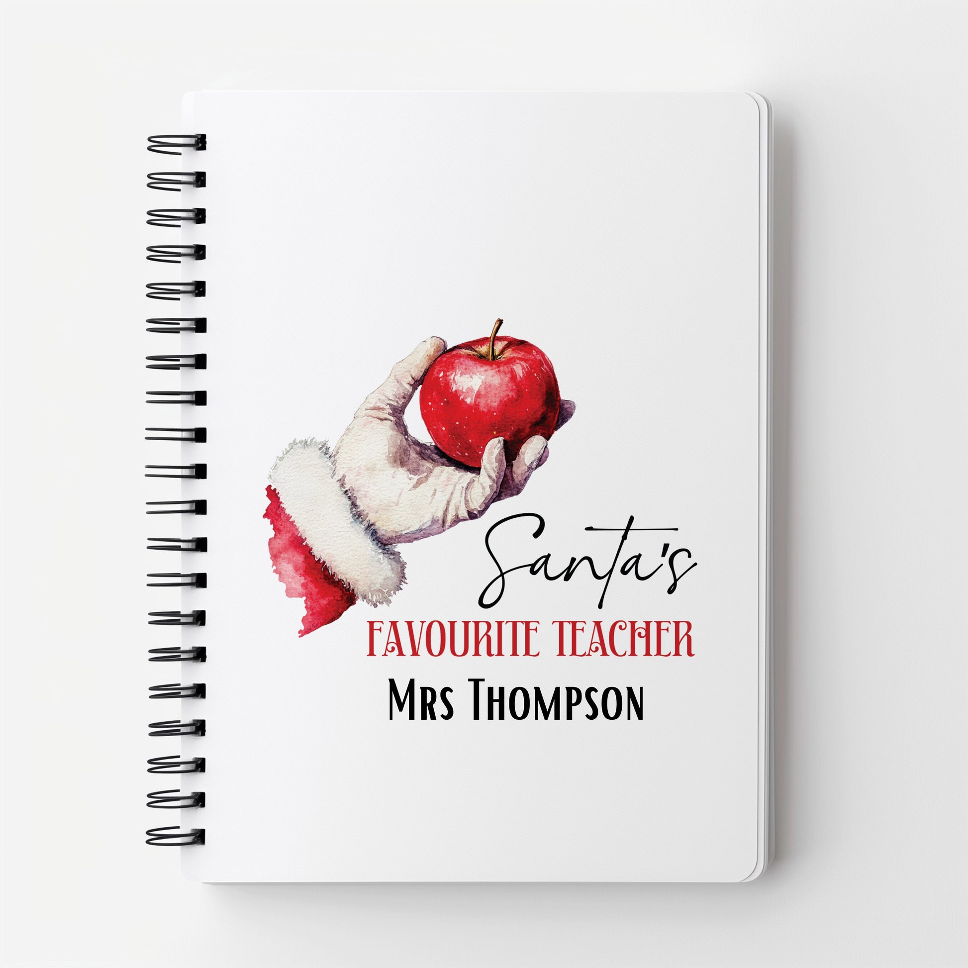 Santa's Favourite Teacher Christmas Notebook - CWcreations