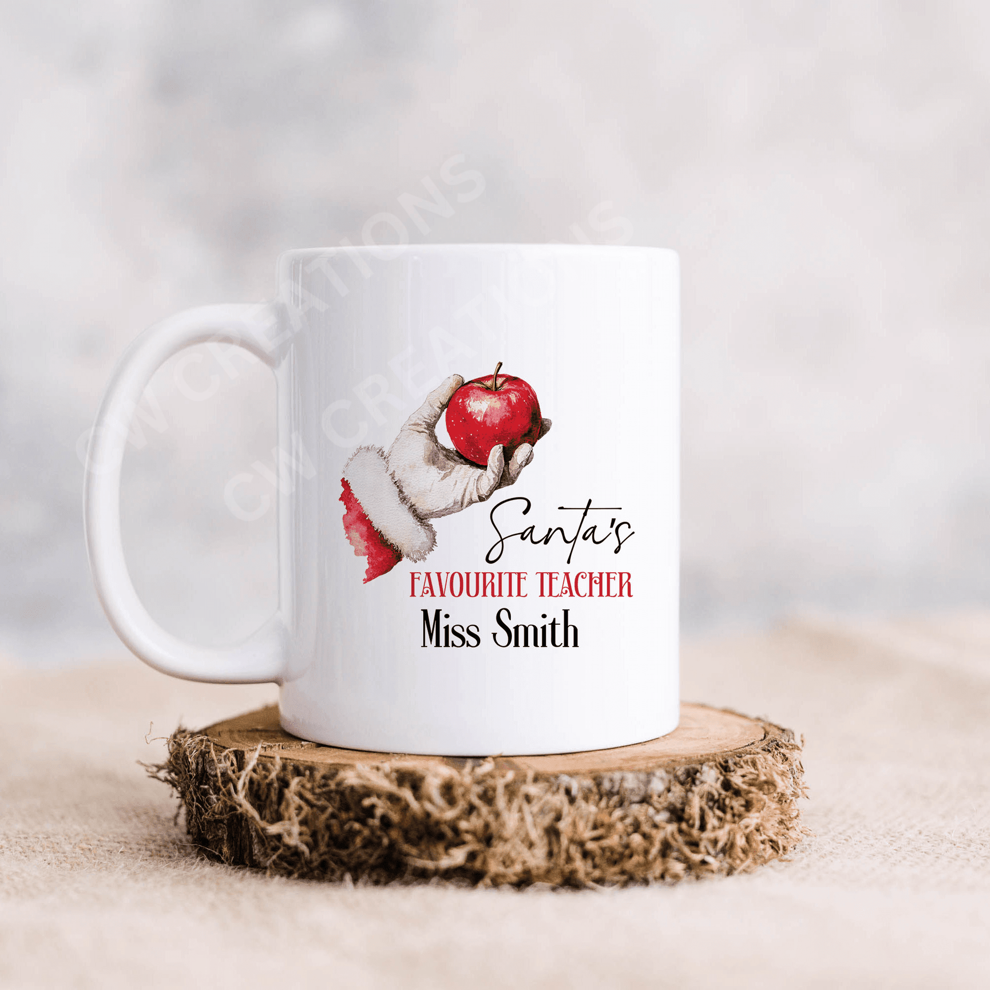 Santa's Favourite Teacher Mug - CWcreations