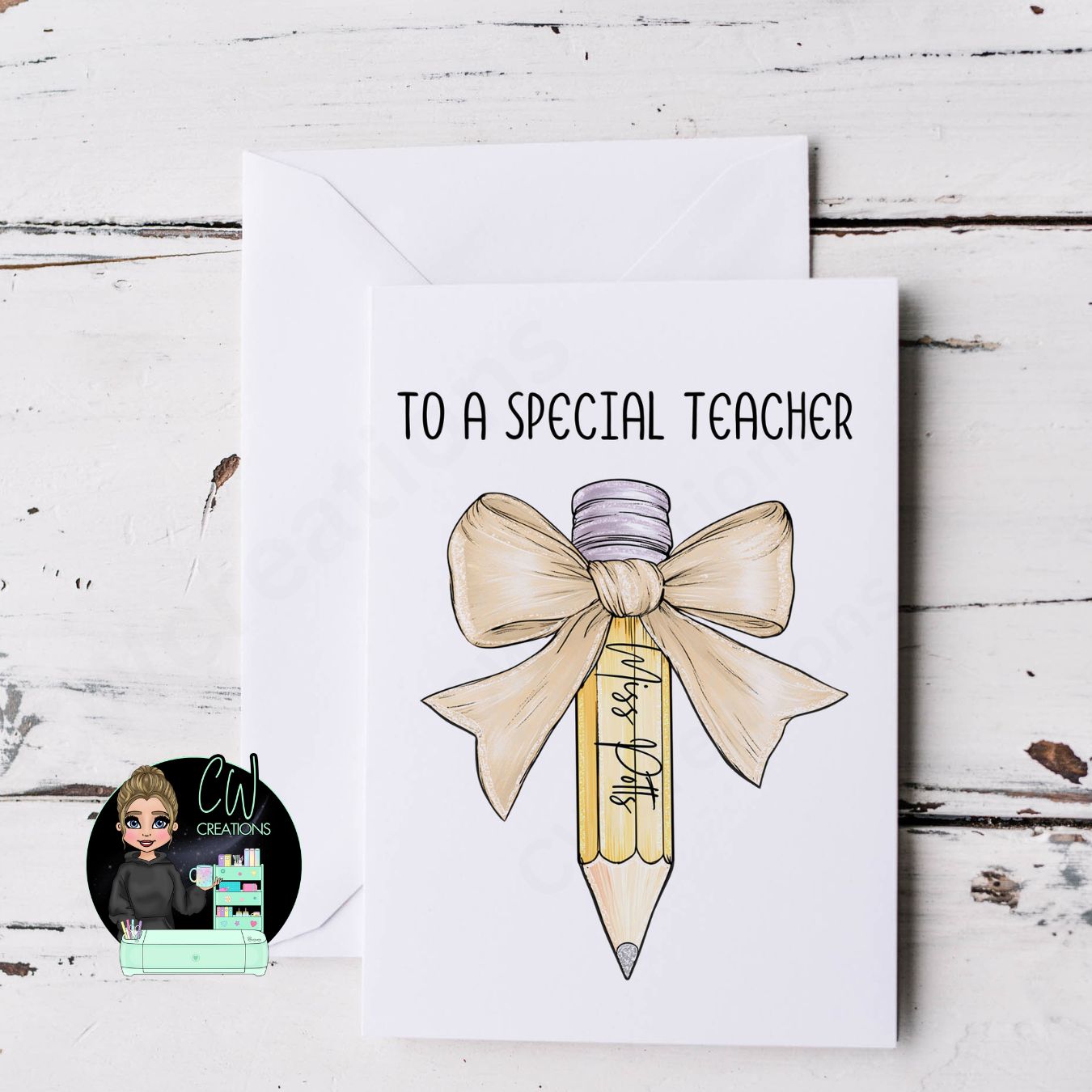 Special Teacher Card - CWcreations